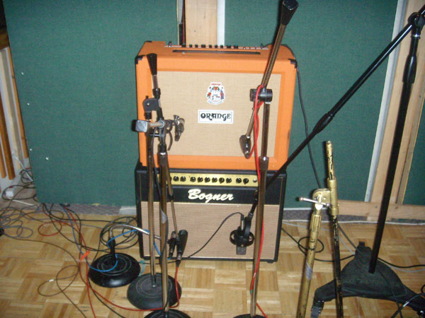 The Damned Things' Orange and Bogner combo