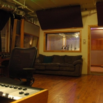 Acoustically treated control room at Metrosonic Recording Studio