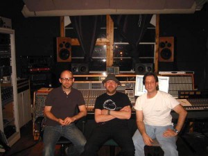 Pete with Moby at MetroSonic Recording Studios NYC